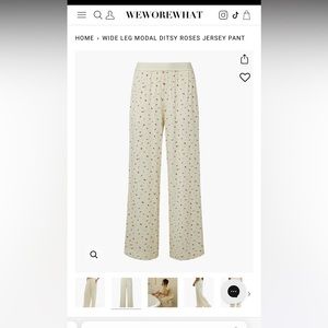 WeWoreWhat Wide Leg Modal Ditsy Roses Jersey Pant
